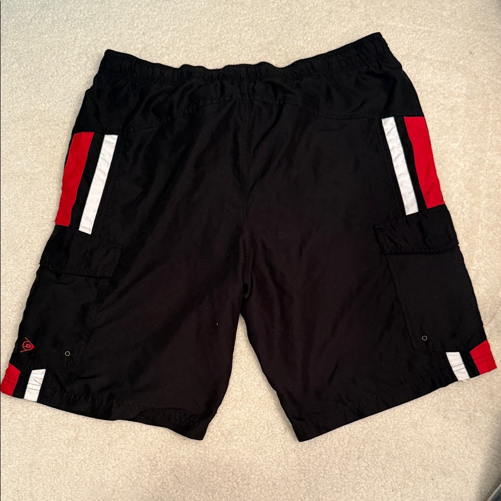Dunlop Vintage Y2K Black Men's Swim Surf Athletic Shorts